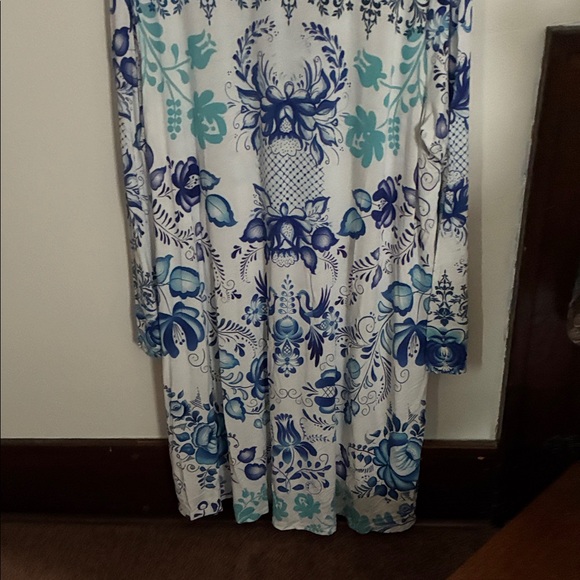 Johnny Was Blue and Pink Floral Dress - Picture 11 of 15